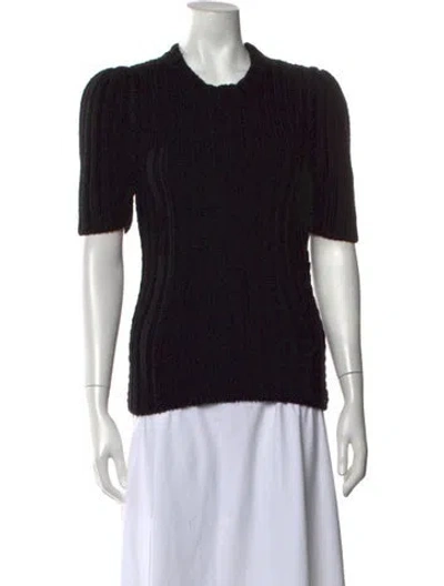 Pre-owned Tom Ford Virgin Wool Crew Neck Sweater In Black
