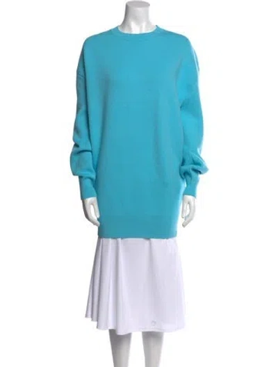 Pre-owned Tom Ford Virgin Wool Crew Neck Sweater W/ Tags In Blue