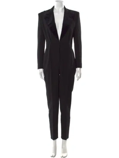 Pre-owned Tom Ford Virgin Wool Jumpsuit W/ Tags In Black