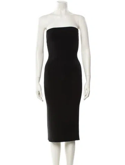 Pre-owned Tom Ford Virgin Wool Knee-length Dress In Black