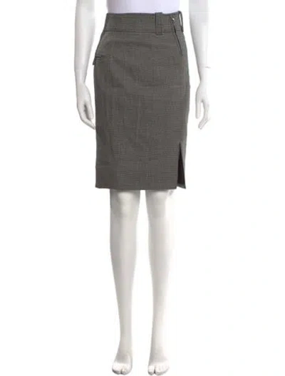 Pre-owned Tom Ford Virgin Wool Knee-length Skirt In Black