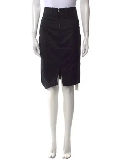 Pre-owned Tom Ford Virgin Wool Knee-length Skirt In Black