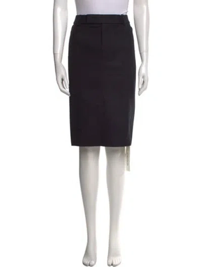 Pre-owned Tom Ford Virgin Wool Knee-length Skirt In Black