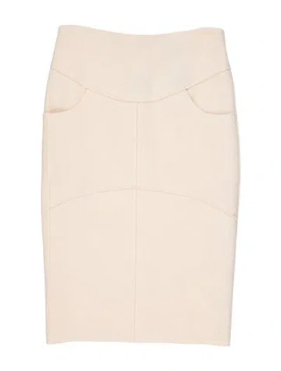 Pre-owned Tom Ford Virgin Wool Knee-length Skirt In Neutral