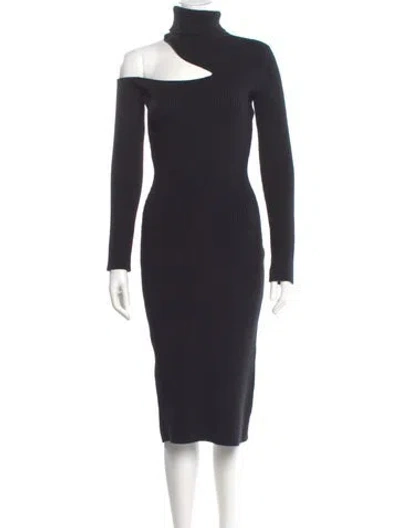 Pre-owned Tom Ford Virgin Wool Midi Length Dress In Gray
