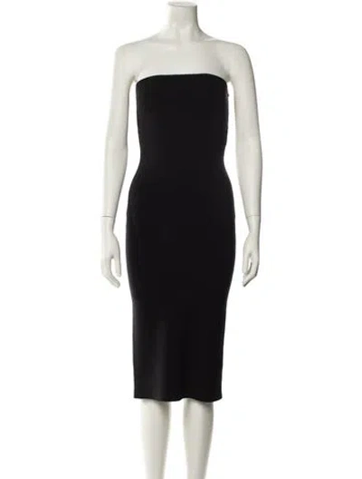 Pre-owned Tom Ford Virgin Wool Mini Dress In Black
