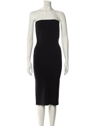 Pre-owned Tom Ford Virgin Wool Mini Dress In Black