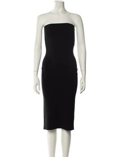 Pre-owned Tom Ford Virgin Wool Mini Dress In Black