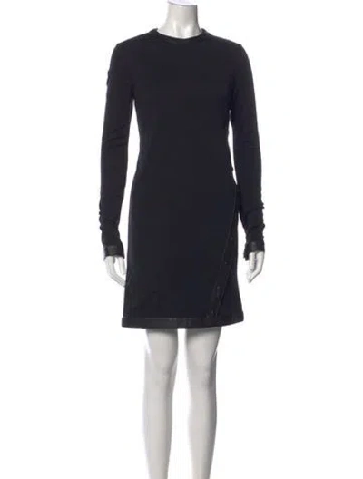 Pre-owned Tom Ford Virgin Wool Mini Dress In Black