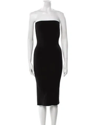 Pre-owned Tom Ford Virgin Wool Mini Dress In Black