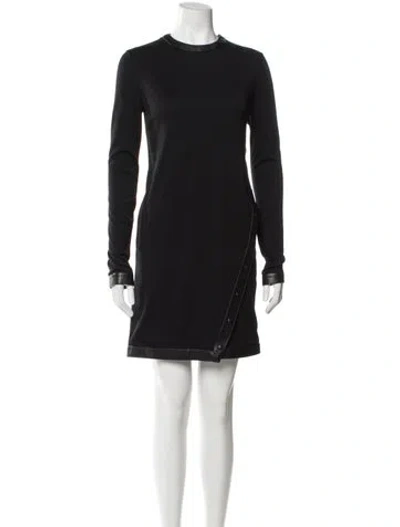 Pre-owned Tom Ford Virgin Wool Mini Dress In Gray