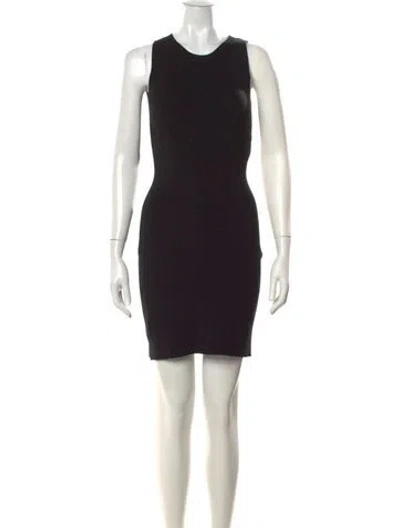 Pre-owned Tom Ford Virgin Wool Mini Dress W/ Tags In Black