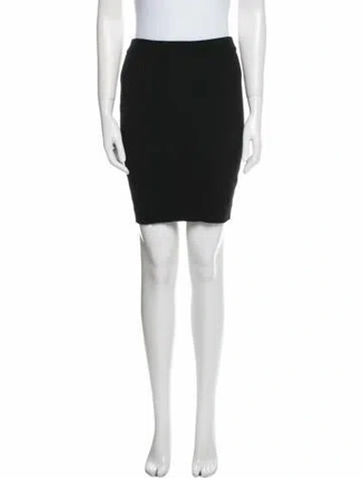 Pre-owned Tom Ford Virgin Wool Mini Skirt In Black