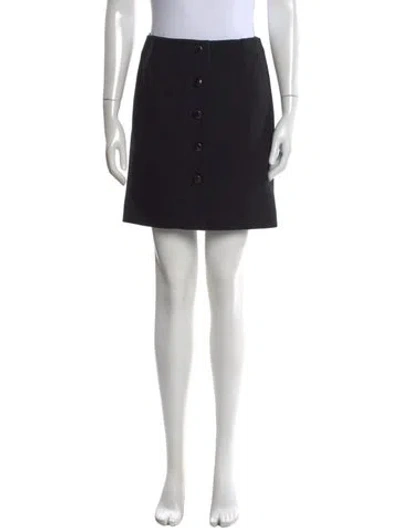 Pre-owned Tom Ford Virgin Wool Mini Skirt In Black