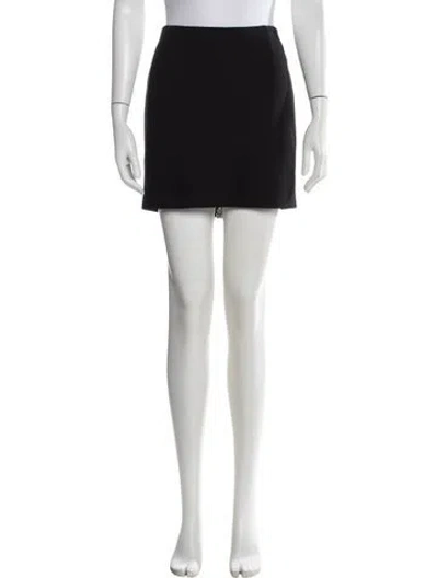 Pre-owned Tom Ford Virgin Wool Mini Skirt In Black