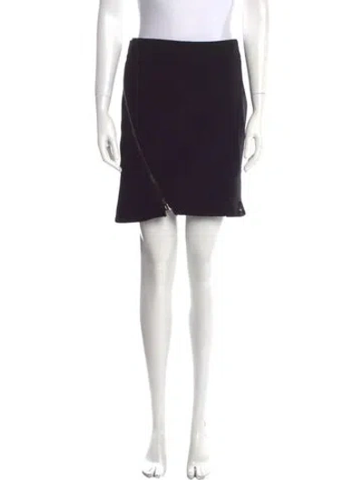 Pre-owned Tom Ford Virgin Wool Mini Skirt W/ Tags In Black