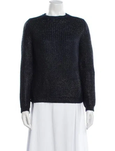 Pre-owned Tom Ford Virgin Wool Mock Neck Sweater In Blue