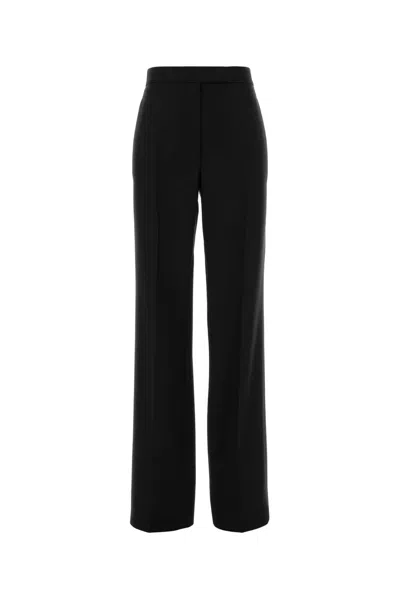 Tom Ford Virgin Wool Blend Trousers In Black