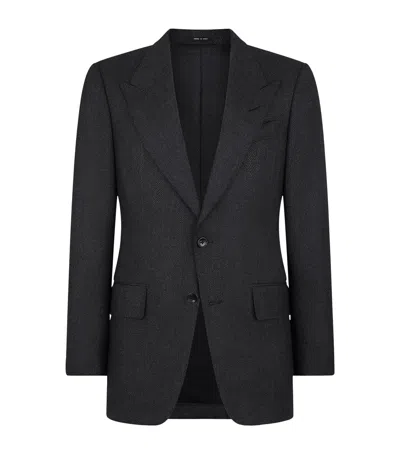 Tom Ford Virgin Wool Shelton Blazer In Black