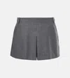 Tom Ford Compact Wool Shorts In Grey