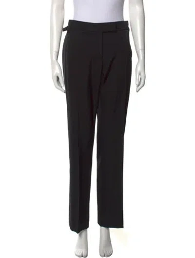 Pre-owned Tom Ford Virgin Wool Straight Leg Pants In Black