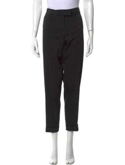 Pre-owned Tom Ford Virgin Wool Straight Leg Pants In Black