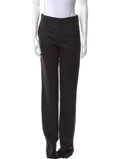 Pre-owned Tom Ford Virgin Wool Straight Leg Pants In Gray