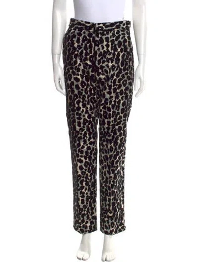 Pre-owned Tom Ford Virgin Wool Straight Leg Pants In Neutral