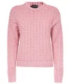 Tom Ford Virgin Wool Sweater In Pink