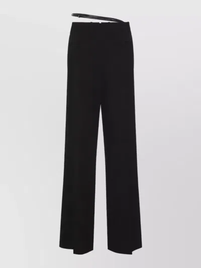 Tom Ford Virgin Wool Tailored Trousers In Black