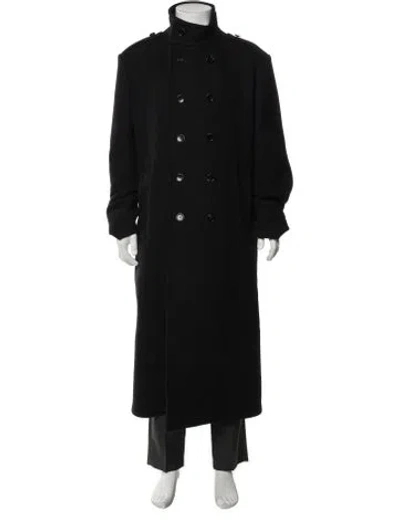 Pre-owned Tom Ford Virgin Wool Trench Coat W/ Tags In Black