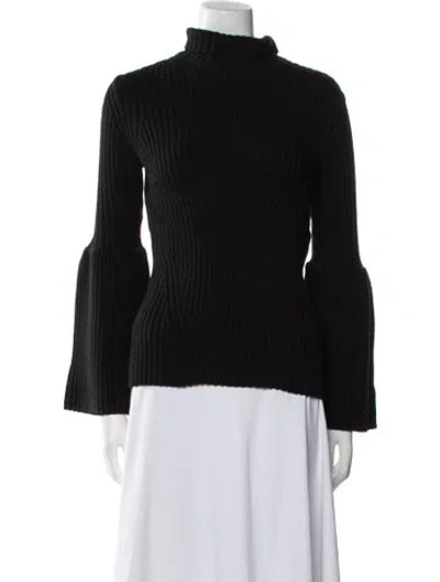 Pre-owned Tom Ford Virgin Wool Turtleneck Sweater In Black