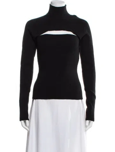 Pre-owned Tom Ford Virgin Wool Turtleneck Top W/ Tags In Black