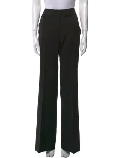 Pre-owned Tom Ford Virgin Wool Wide Leg Pants In Black