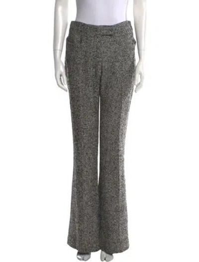 Pre-owned Tom Ford Virgin Wool Wide Leg Pants In Black