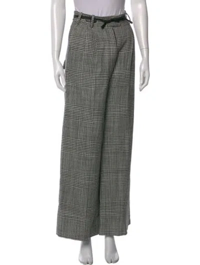 Pre-owned Tom Ford Virgin Wool Wide Leg Pants In Black