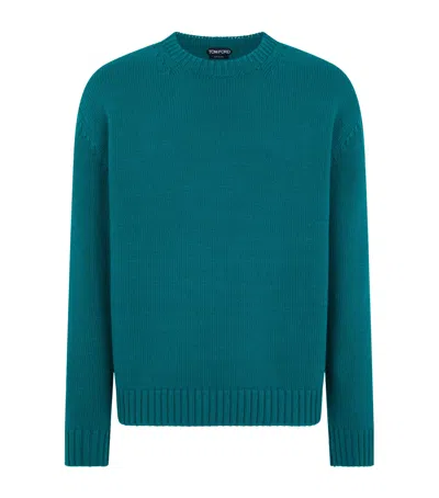 Tom Ford Virgin Wool-cashmere Sweater In Green