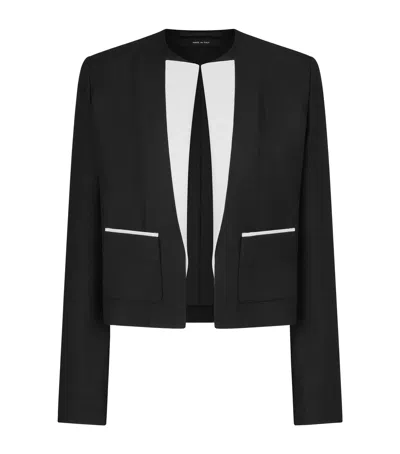 Tom Ford Virgin Wool-silk Spencer Jacket In Black