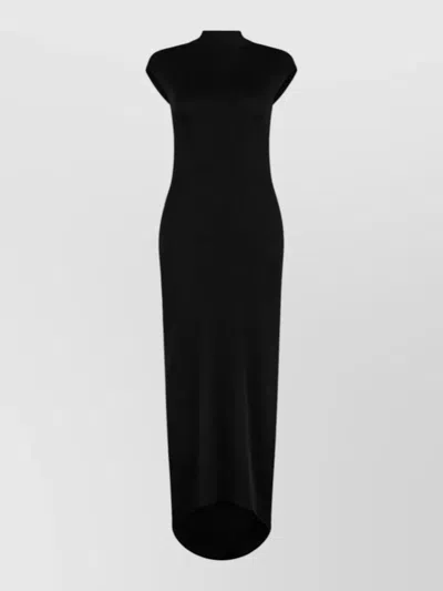 Tom Ford Viscose Dress Slim Silhouette Open Back In Black
