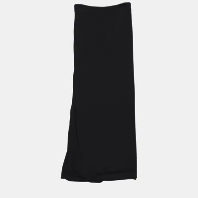 Pre-owned Tom Ford Viscose Maxi Skirt 44 In Black