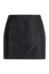 Tom Ford Viscose Blend Mini Skirt For Women In Navy