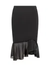 Tom Ford Viscose Skirt With Ruffles In Black