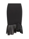 TOM FORD VISCOSE SKIRT WITH RUFFLES