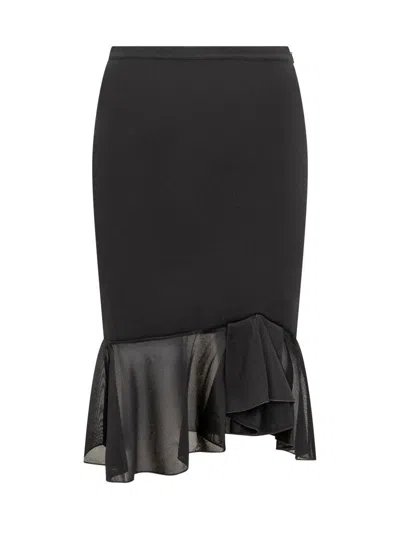 TOM FORD TOM FORD VISCOSE SKIRT WITH RUFFLES