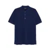 Tom Ford Blue Polo T-shirt With Embroidered Tone On Tone Logo In Cotton Man