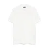 Tom Ford Textured White Pique Polo With Collared Neckline In White