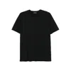 Tom Ford Blue Crew Neck T-shirt With Embroidered Logo In Cotton Blend Man In Black