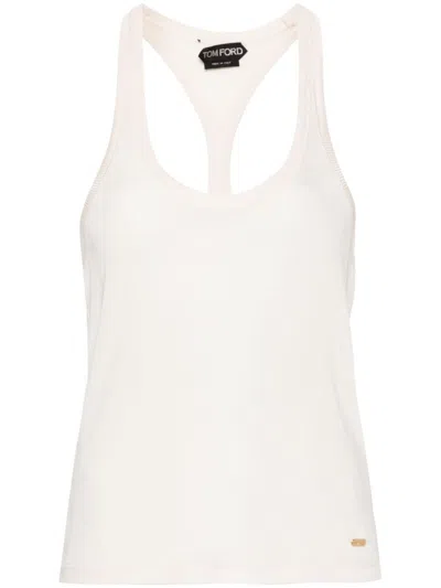 Tom Ford Viscose Tops In Neutral