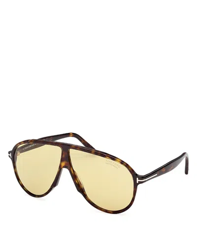Tom Ford Vladamir Pilot Sunglasses, 65mm In Havana/brown