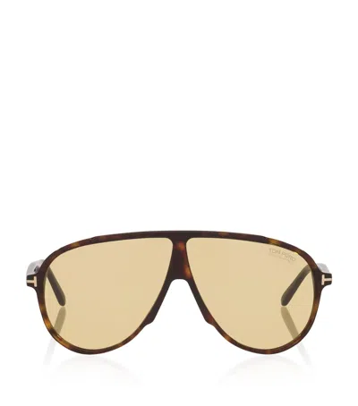 Tom Ford Vladimir Browline Sunglasses In Brown